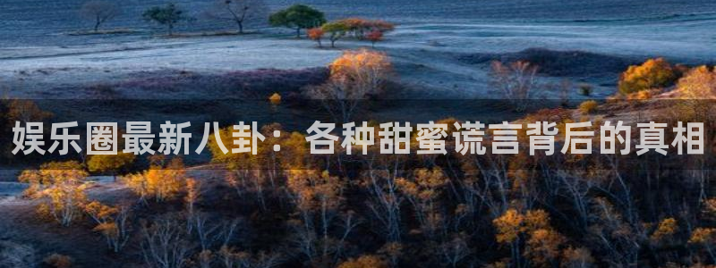 娱乐圈最新八卦：各种甜蜜谎言背后的真相